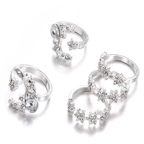 Juego de 5 anillos estilo boho