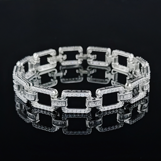 Luxury Rectangle Silver Bracelet
