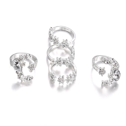 Juego de 5 anillos estilo boho