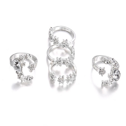 Juego de 5 anillos estilo boho