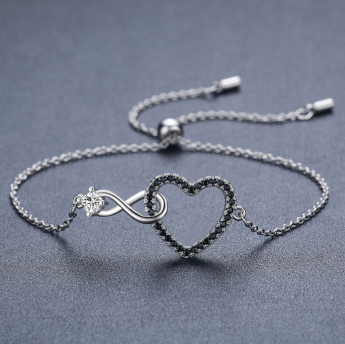 Heart Silver Charm Bracelet