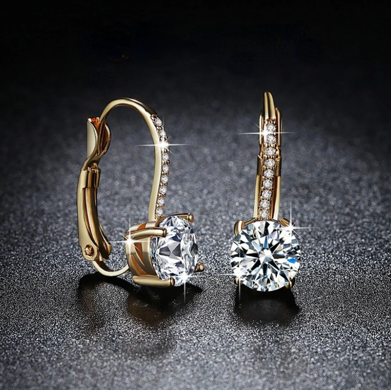Gold Dangle Drop Earrings
