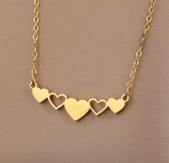 Heart Pendant Gold Necklace
