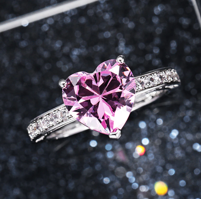 Pink Heart Diamond Engagement Ring | Darry Ring