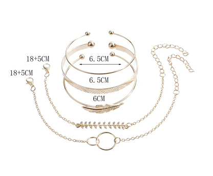 Conjunto de 5 pulseras bohemias