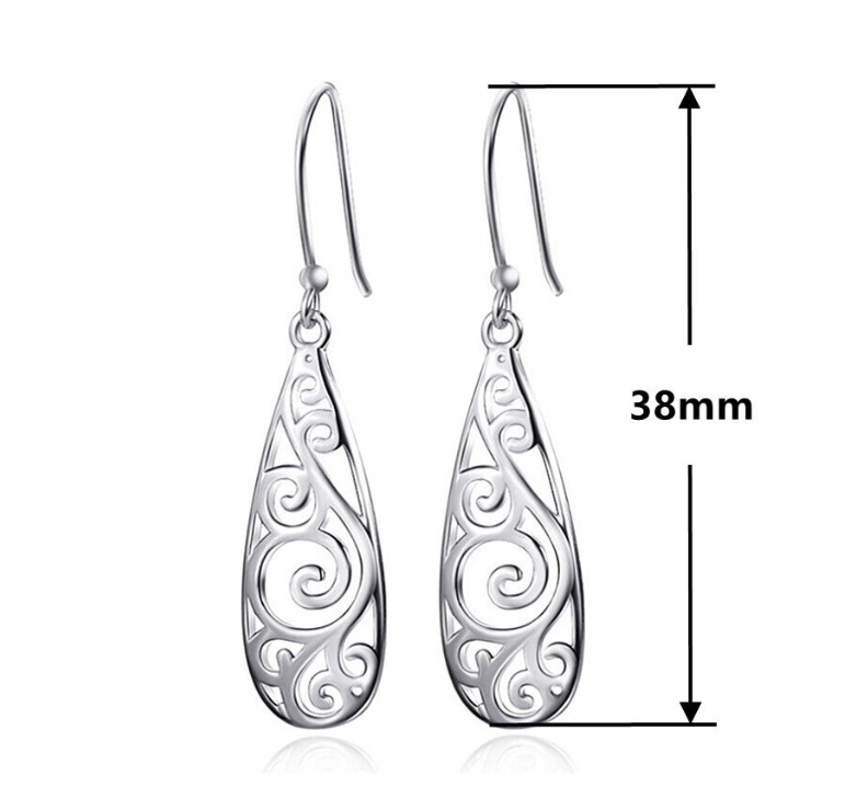 Elegant Silver Dangle Women Earring