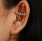 Unique One Piece Crystals Long Earring Gold Accessories