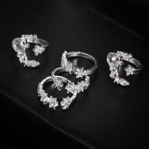 Juego de 5 anillos estilo boho