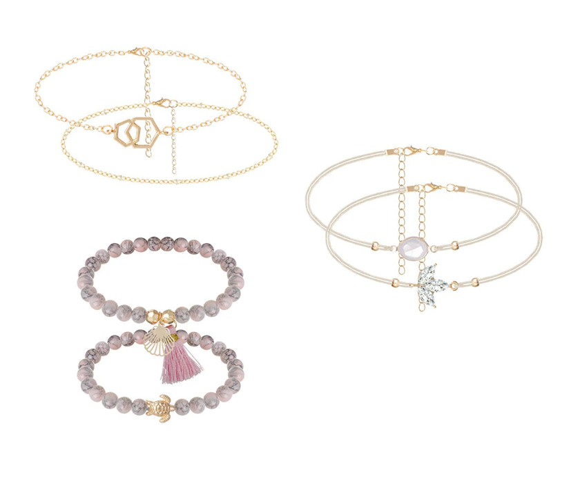 Juego de 6 pulseras bohemias