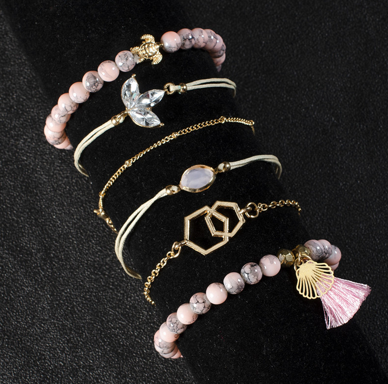 Juego de 6 pulseras bohemias