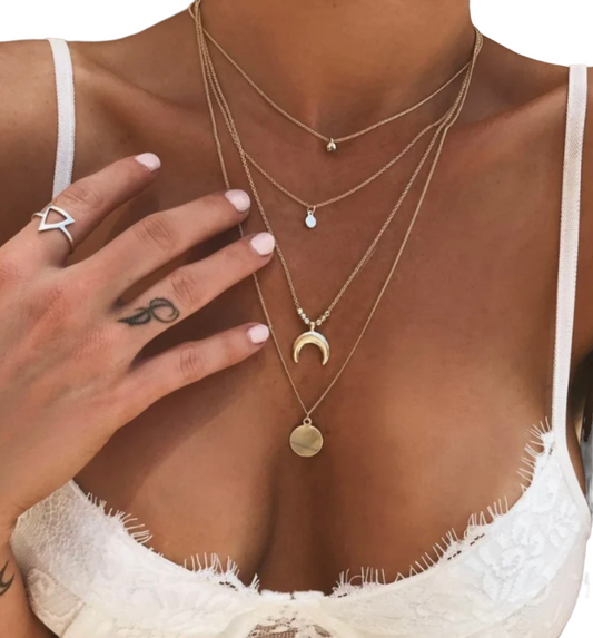 Vintage Multilayer Gold Necklace
