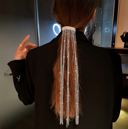 Horquilla de pelo llena de cristales y diamantes de imitación