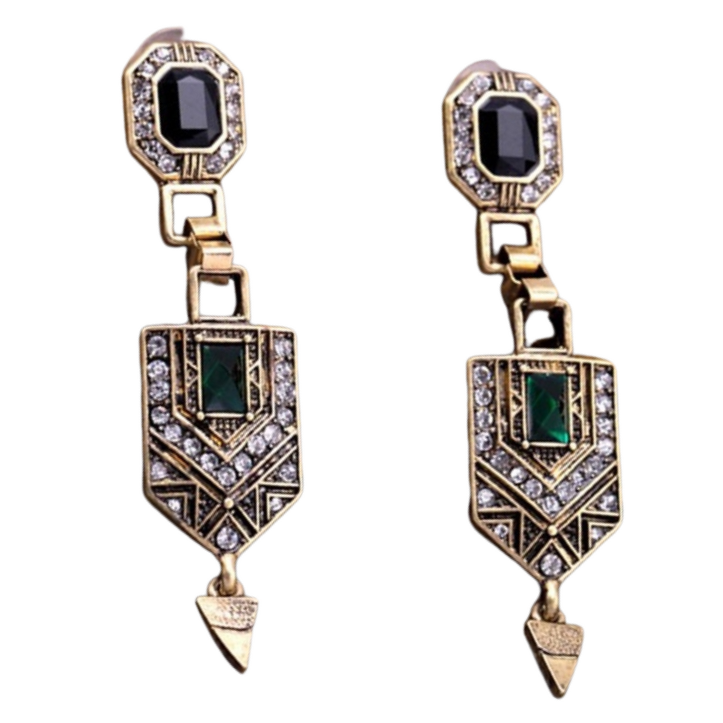Luxury Emerald Green Drop Earrings