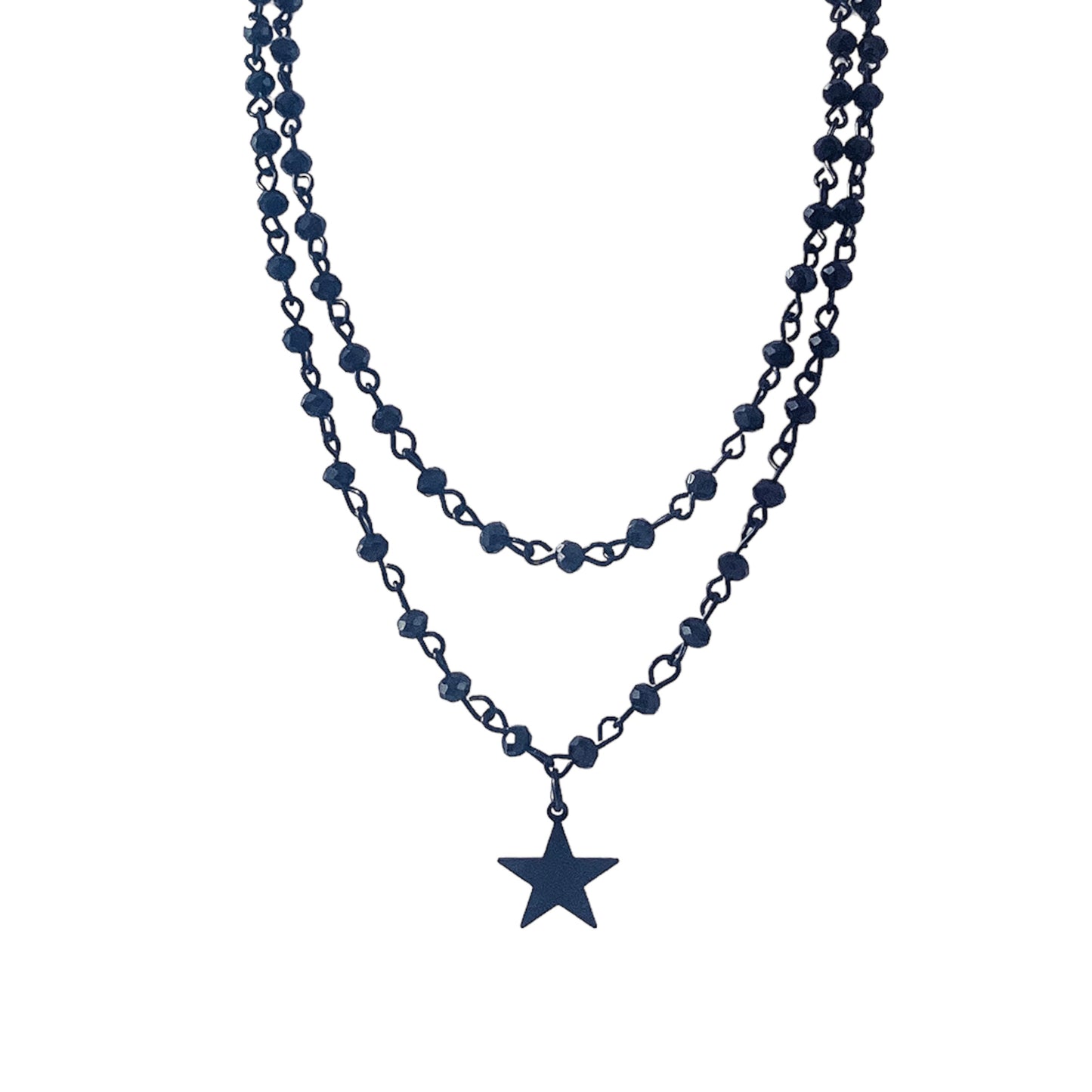 Gothic Cross Star Multilayer Choker Necklace