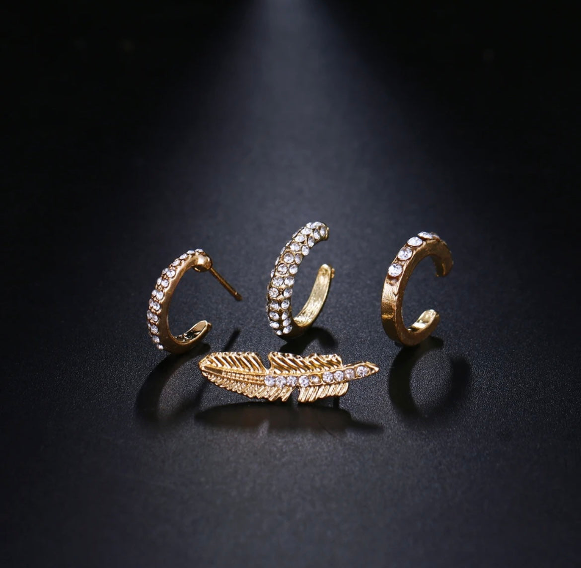 Boho Style 4 Piece Earring Set