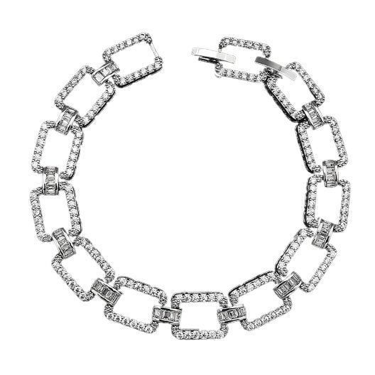Luxury Rectangle Silver Bracelet
