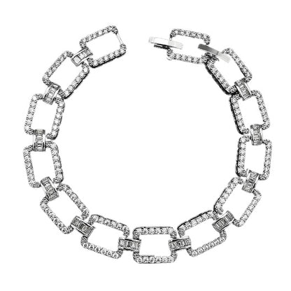 Luxury Rectangle Silver Bracelet