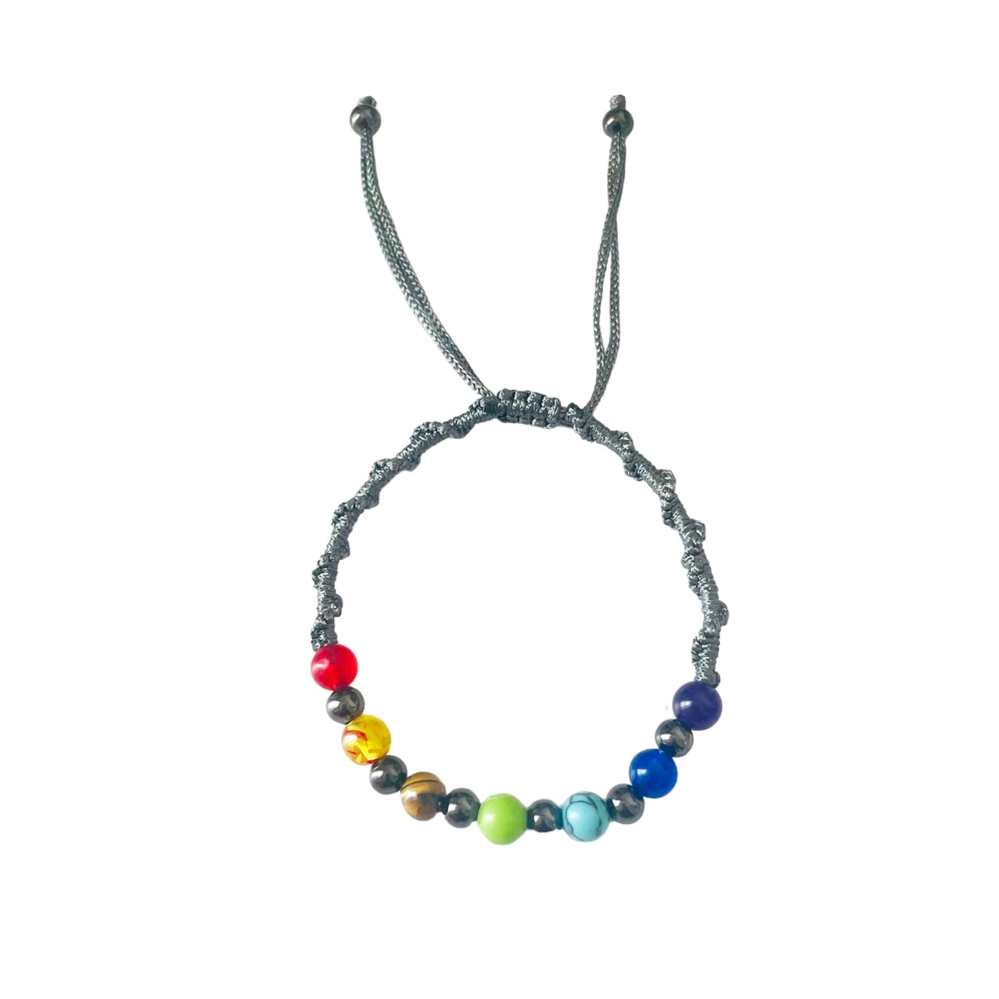Chakra Beaded Handmade Multicolors Rope Braided Bracelet