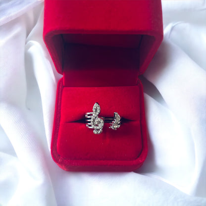 Music Note Adjustable Open Ring