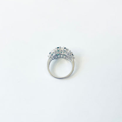 Elegant Floral Luxurious Sterling Silver Ring