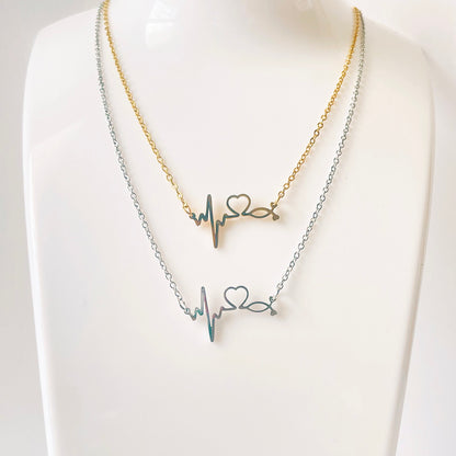 Collar con latido del corazón y estetoscopio