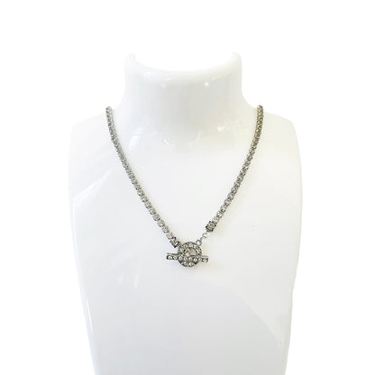 Elegante gargantilla de diamantes de imitación