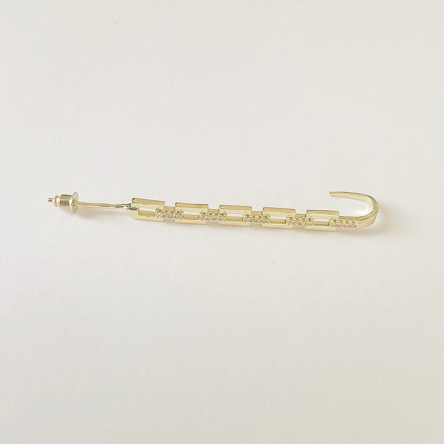 Unique One Piece Crystals Long Earring Gold Accessories