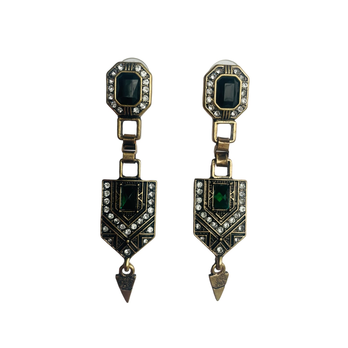 Luxury Emerald Green Drop Earrings
