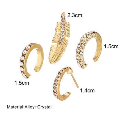 Boho Style 4 Piece Earring Set