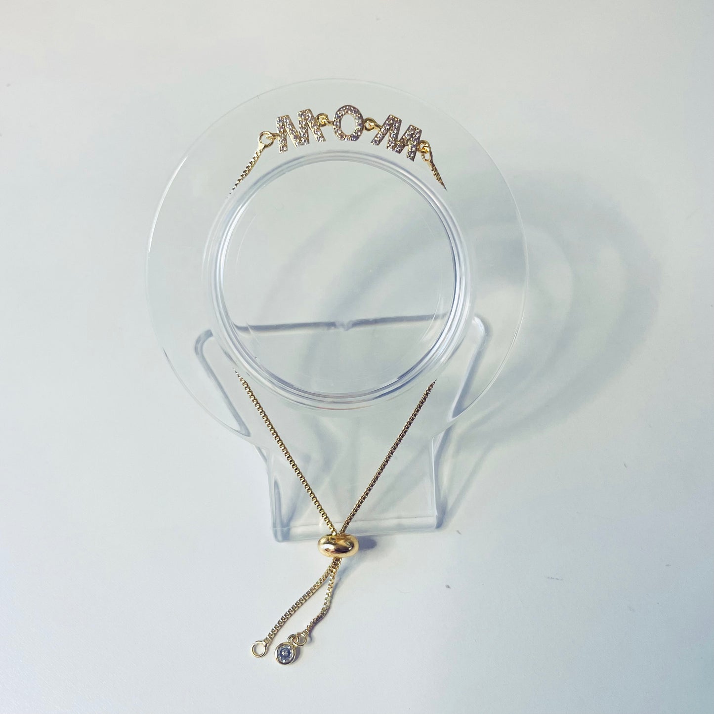 Pulseras de lujo ajustables de oro para mamá