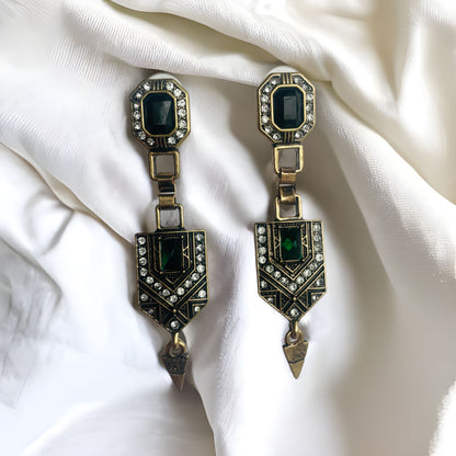 Luxury Emerald Green Drop Earrings