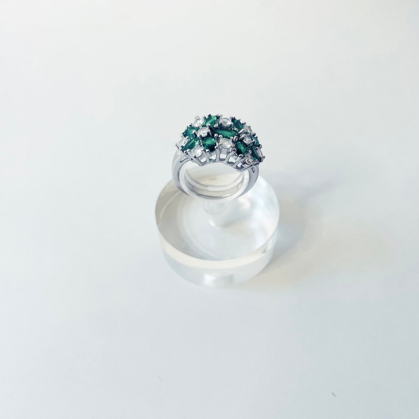 Elegant Floral Luxurious Sterling Silver Ring