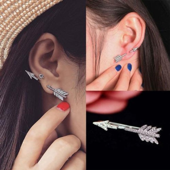 Arrow Crystal Stud Earring