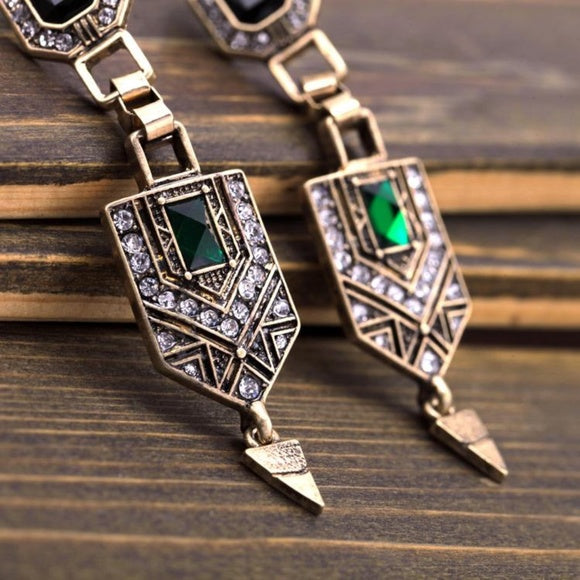 Luxury Emerald Green Drop Earrings