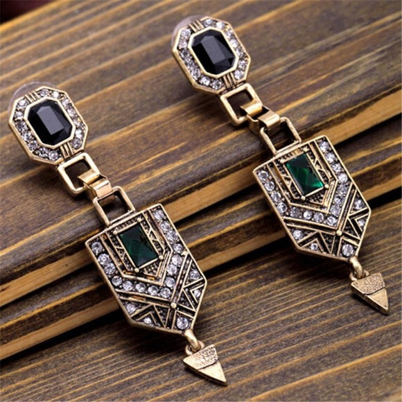 Luxury Emerald Green Drop Earrings