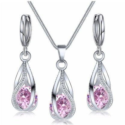 Crystal Elegant Necklace & Earrings Set