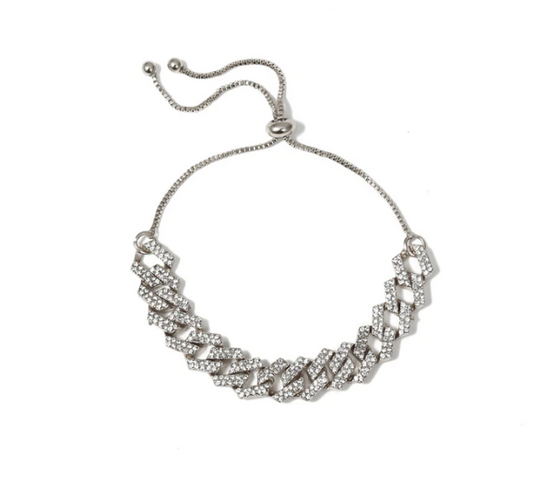 Adjustable Rhinestone Ankle Bracelet
